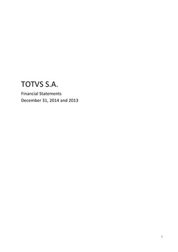 Thumbnail TOTVS Financial Statement 2014