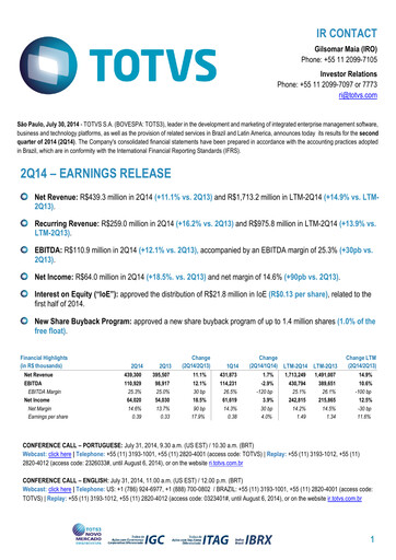 Thumbnail TOTVS Quarterly Report 2014-q2