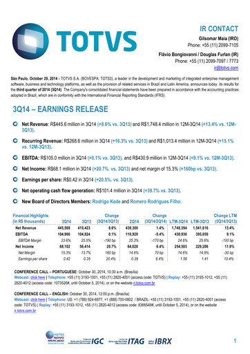 Thumbnail TOTVS Quarterly Report 2014-q3