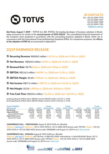 Thumbnail TOTVS Quarterly Report 2019-q2