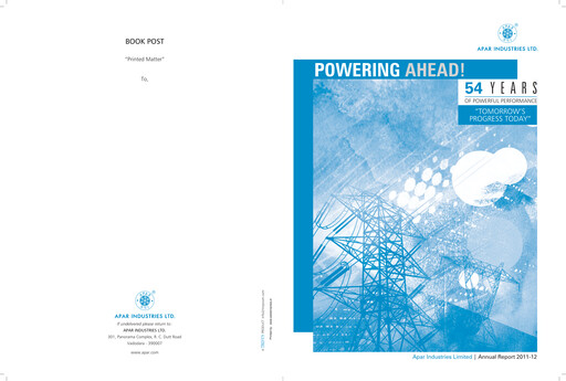 Miniature Apar Industries Rapport annuel 2011-2012