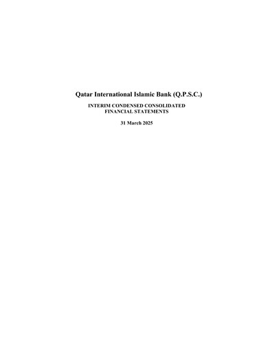Thumbnail Qatar International Islamic Bank Quarterly Report 2025-q1