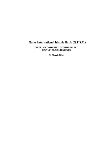 Thumbnail Qatar International Islamic Bank Quarterly Report 2026-q1