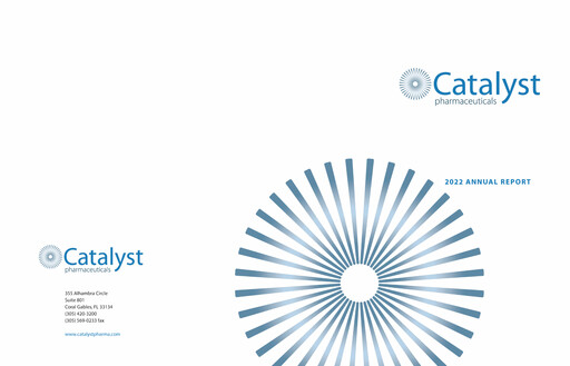 Vorschaubild Catalyst Pharmaceuticals Jahresbericht 2022