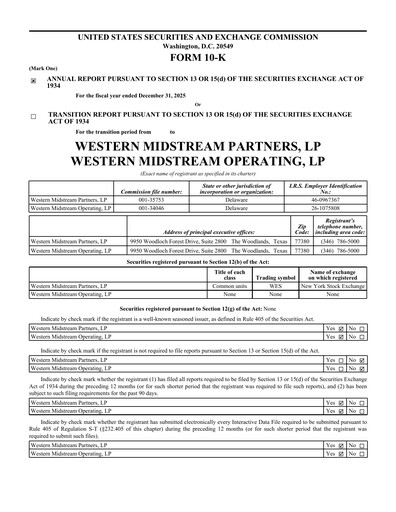 Thumbnail Western Midstream
 Annual Report 2025