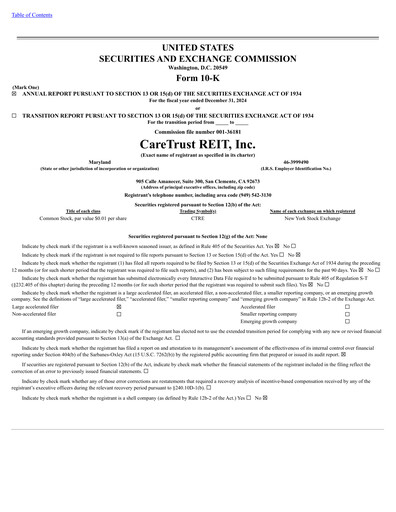 Thumbnail CareTrust REIT
 Annual Report 2024