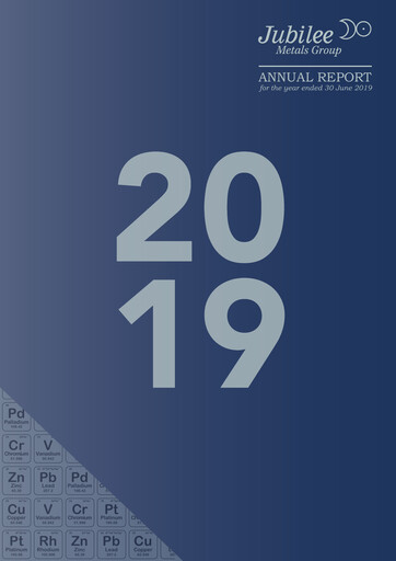 Thumbnail Jubilee Metals Group Annual Report fy2019
