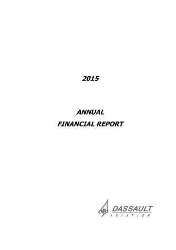 Thumbnail Dassault Aviation Financial Report 2015