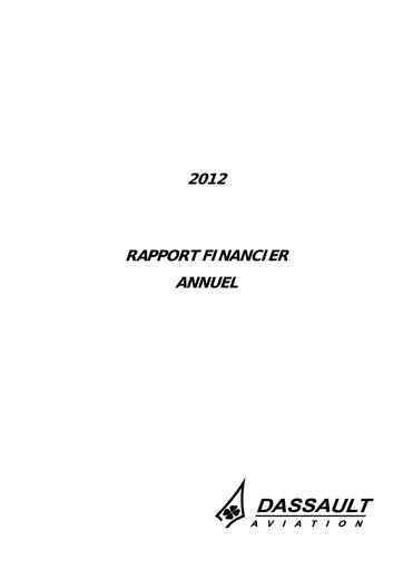 Thumbnail Dassault Aviation Financial Report 2012
