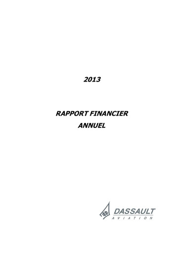 Thumbnail Dassault Aviation Financial Report 2013