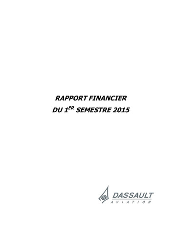 Vorschaubild Dassault Aviation Halbjahresbericht 2015-h1