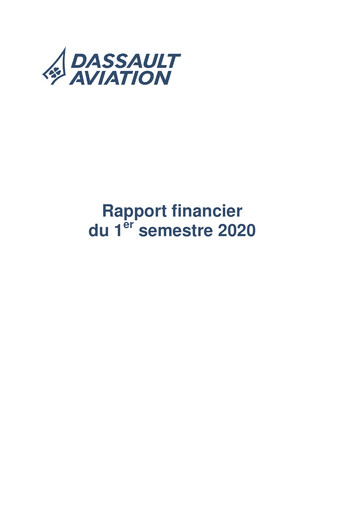 Vorschaubild Dassault Aviation Halbjahresbericht 2020-h1