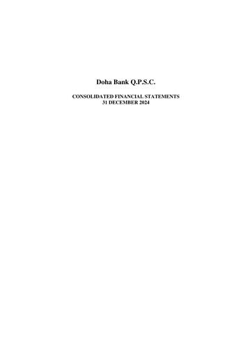 Thumbnail Doha Bank Financial Statement 2024