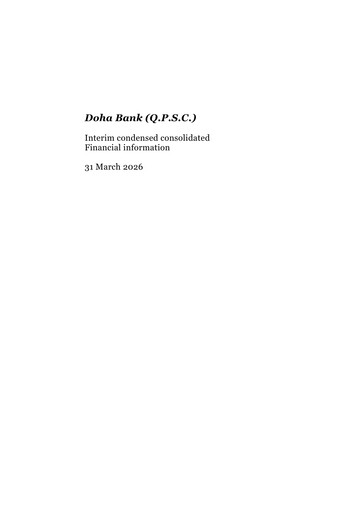 Thumbnail Doha Bank Quarterly Report 2026-q1
