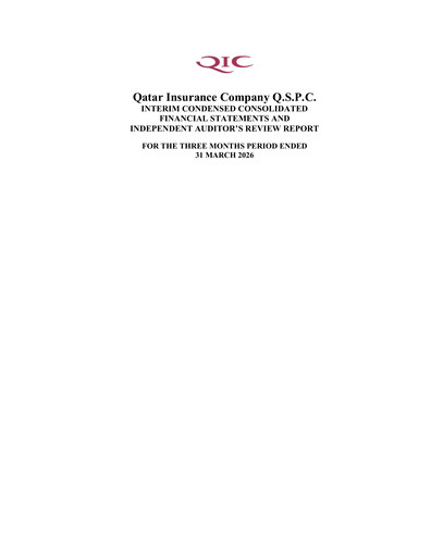 Miniature Qatar Insurance Company Rapport trimestriel 2026-q1