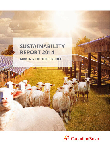 Thumbnail Canadian Solar
 Sustainability Report 2014