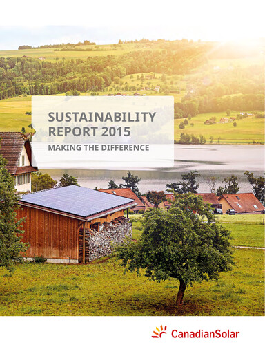 Thumbnail Canadian Solar
 Sustainability Report 2015