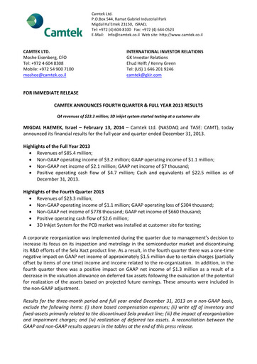 Thumbnail Camtek Quarterly Report 2013-q4