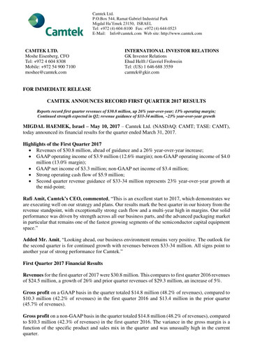Thumbnail Camtek Quarterly Report 2017-q1