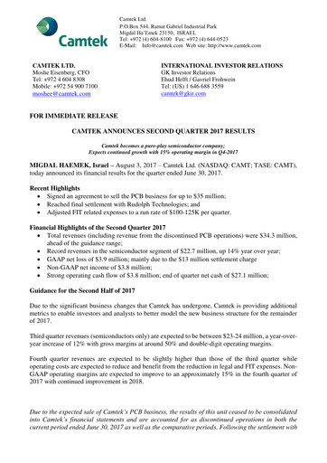 Thumbnail Camtek Quarterly Report 2017-q2