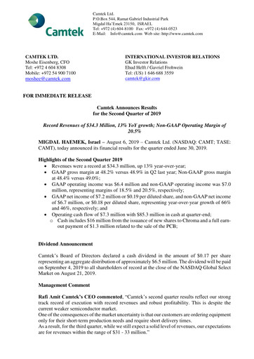 Thumbnail Camtek Quarterly Report 2019-q2