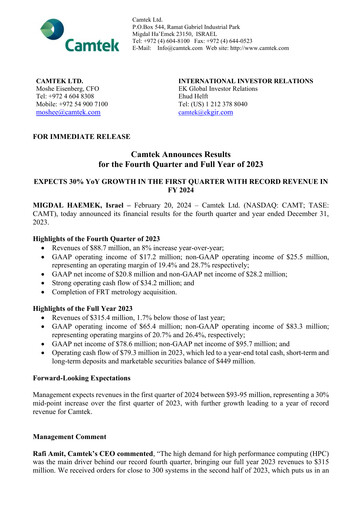 Thumbnail Camtek Quarterly Report 2023-q4