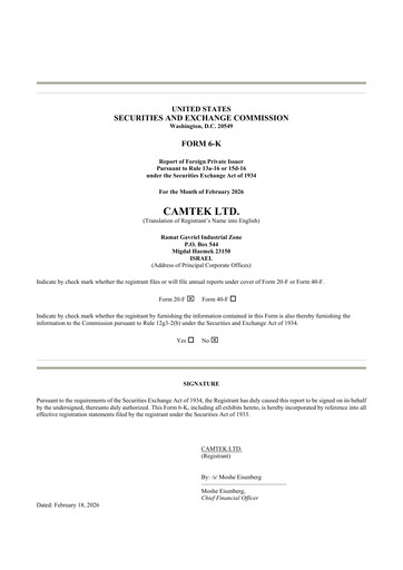 Thumbnail Camtek Quarterly Report 2025-q4