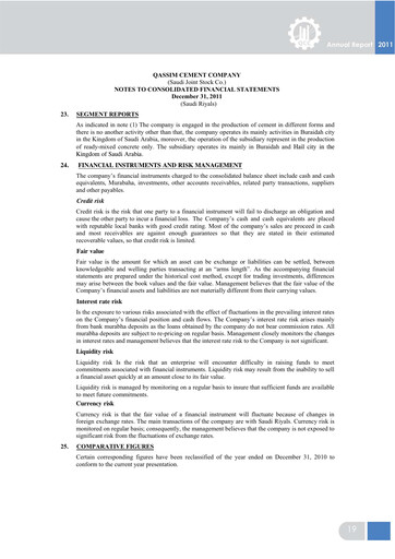 Thumbnail Qassim Cement Company Financial Statement 2011