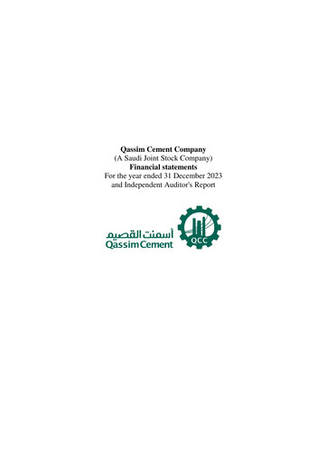 Thumbnail Qassim Cement Company Financial Statement 2023
