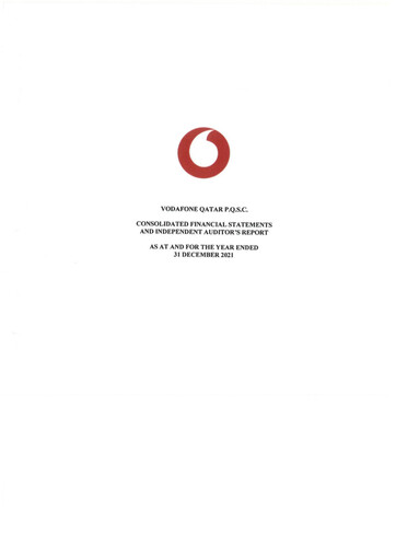 Thumbnail Vodafone Qatar Financial Statement 2021