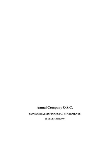 Thumbnail Aamal Company Financial Statement 2009