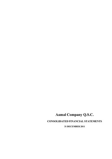 Thumbnail Aamal Company Financial Statement 2011