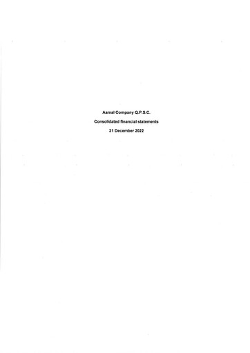 Thumbnail Aamal Company Financial Statement 2022