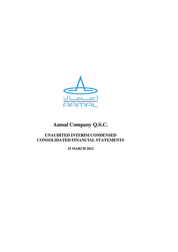 Thumbnail Aamal Company Quarterly Report 2012-q1