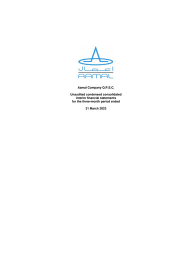 Thumbnail Aamal Company Quarterly Report 2023-q1