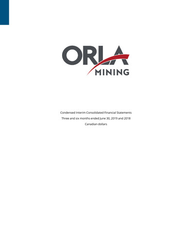Miniature Orla Mining Rapport trimestriel 2019-q2