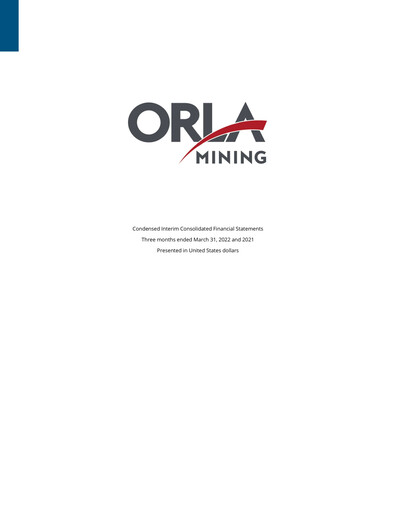 Thumbnail Orla Mining Quarterly Report 2022-q1