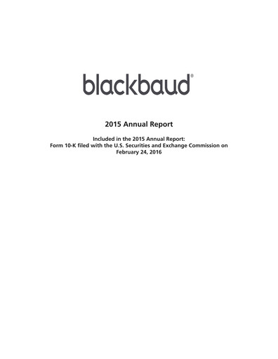 Miniature Blackbaud Rapport annuel 2015