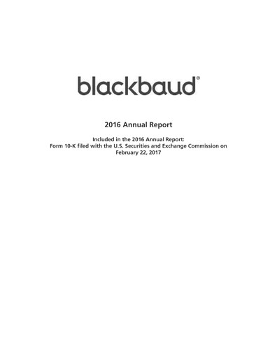 Miniature Blackbaud Rapport annuel 2016