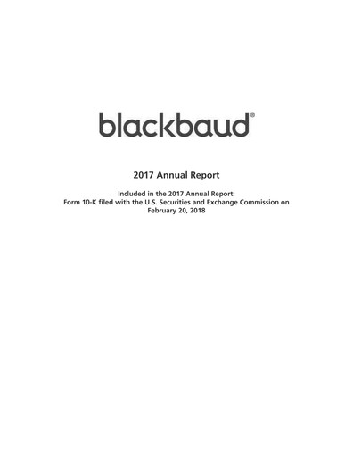 Miniature Blackbaud Rapport annuel 2017