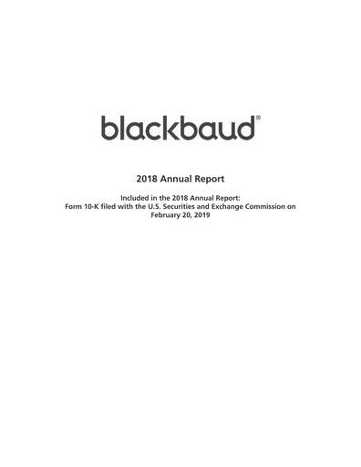 Miniature Blackbaud Rapport annuel 2018