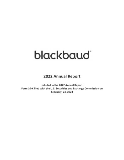 Miniature Blackbaud Rapport annuel 2022