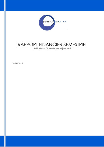 Thumbnail Nanobiotix Half-year Report 2015-h1