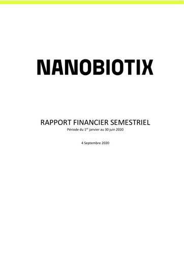 Thumbnail Nanobiotix Half-year Report 2020-h1