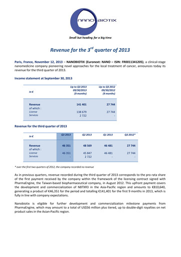 Thumbnail Nanobiotix Quarterly Report 2013-q3