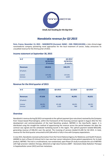 Thumbnail Nanobiotix Quarterly Report 2015-q3