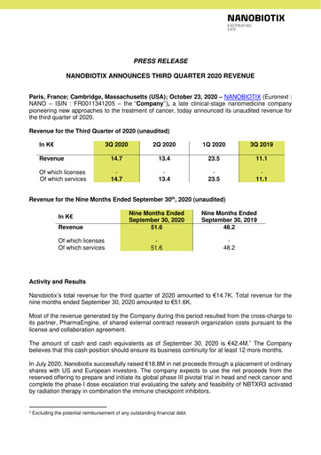 Thumbnail Nanobiotix Quarterly Report 2020-q3