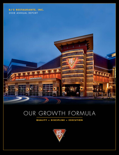 Thumbnail BJ's Restaurants
 Annual Report 2008
