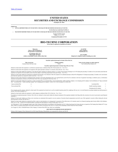 Thumbnail Bio-Techne Annual Report 2024