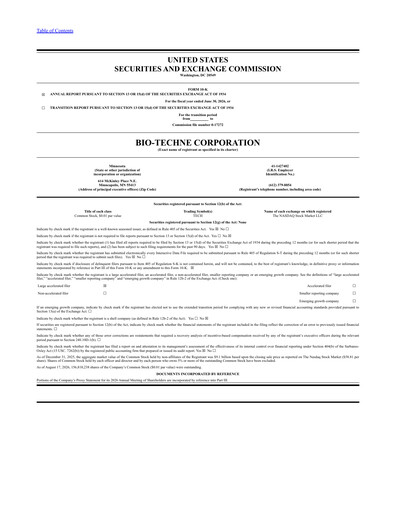 Thumbnail Bio-Techne Annual Report 2026
